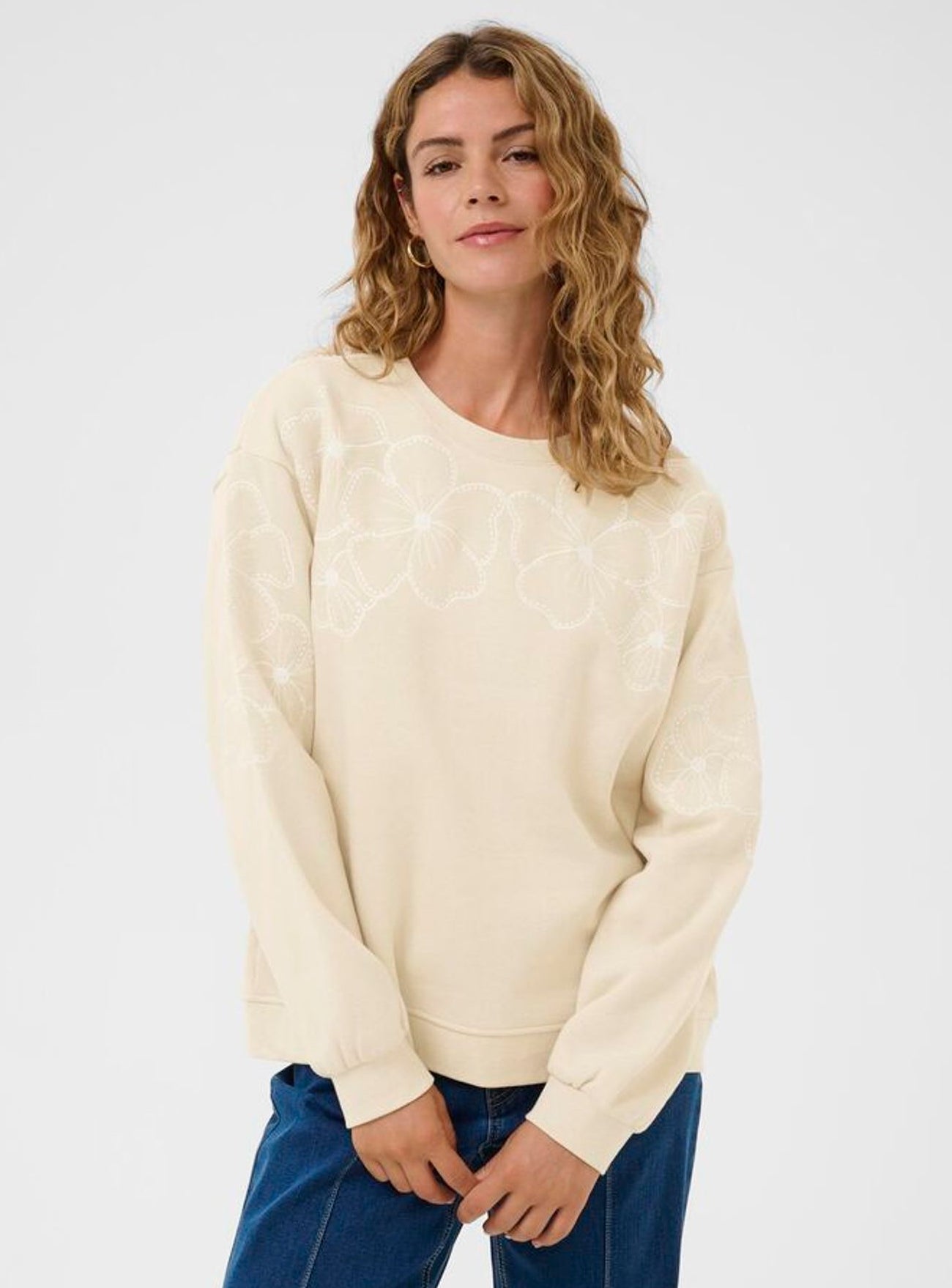 Daria sweatshirt med blommor