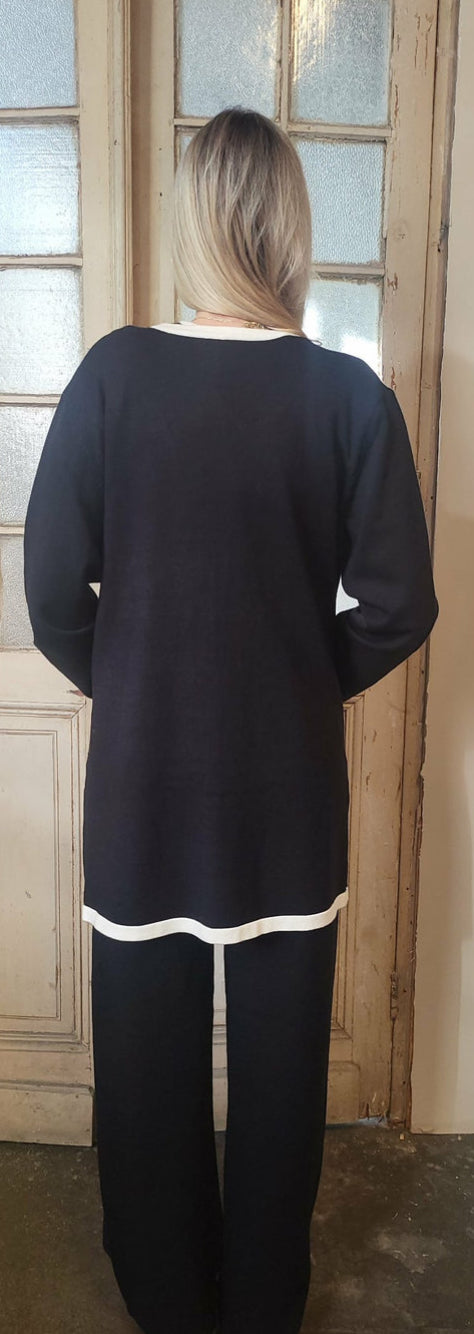 Lång kofta med fickor