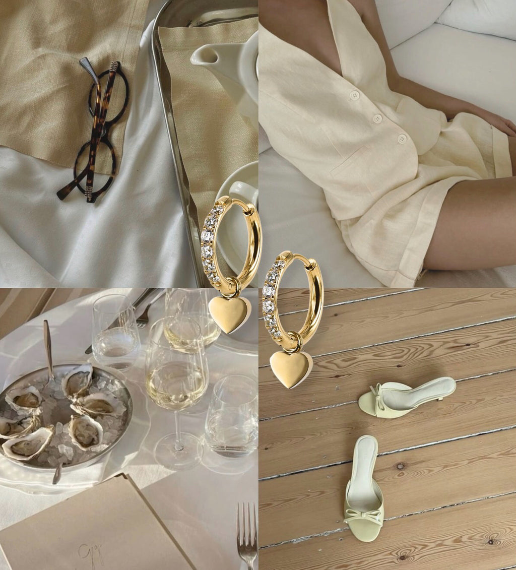 Elise Crystal örhänge med hjärta