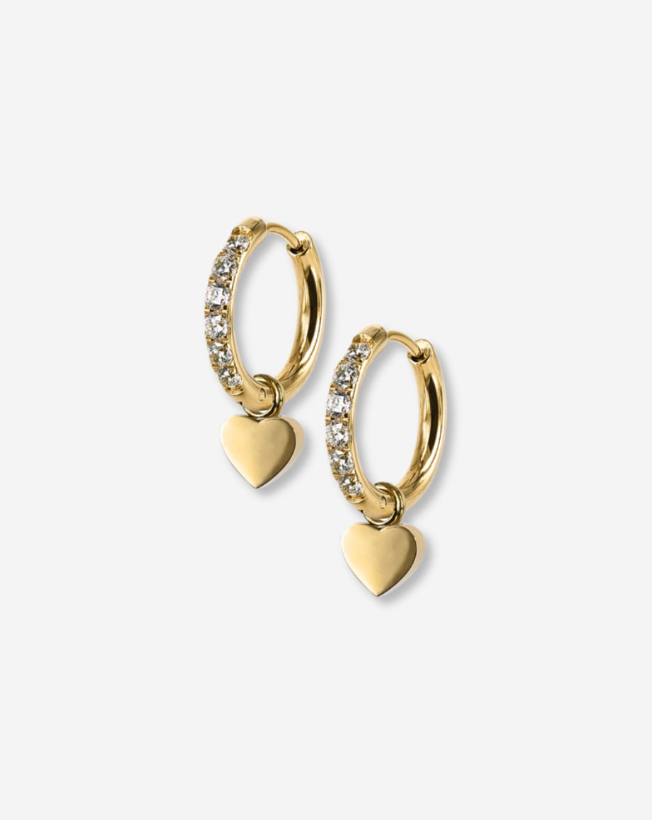 Elise Crystal örhänge med hjärta