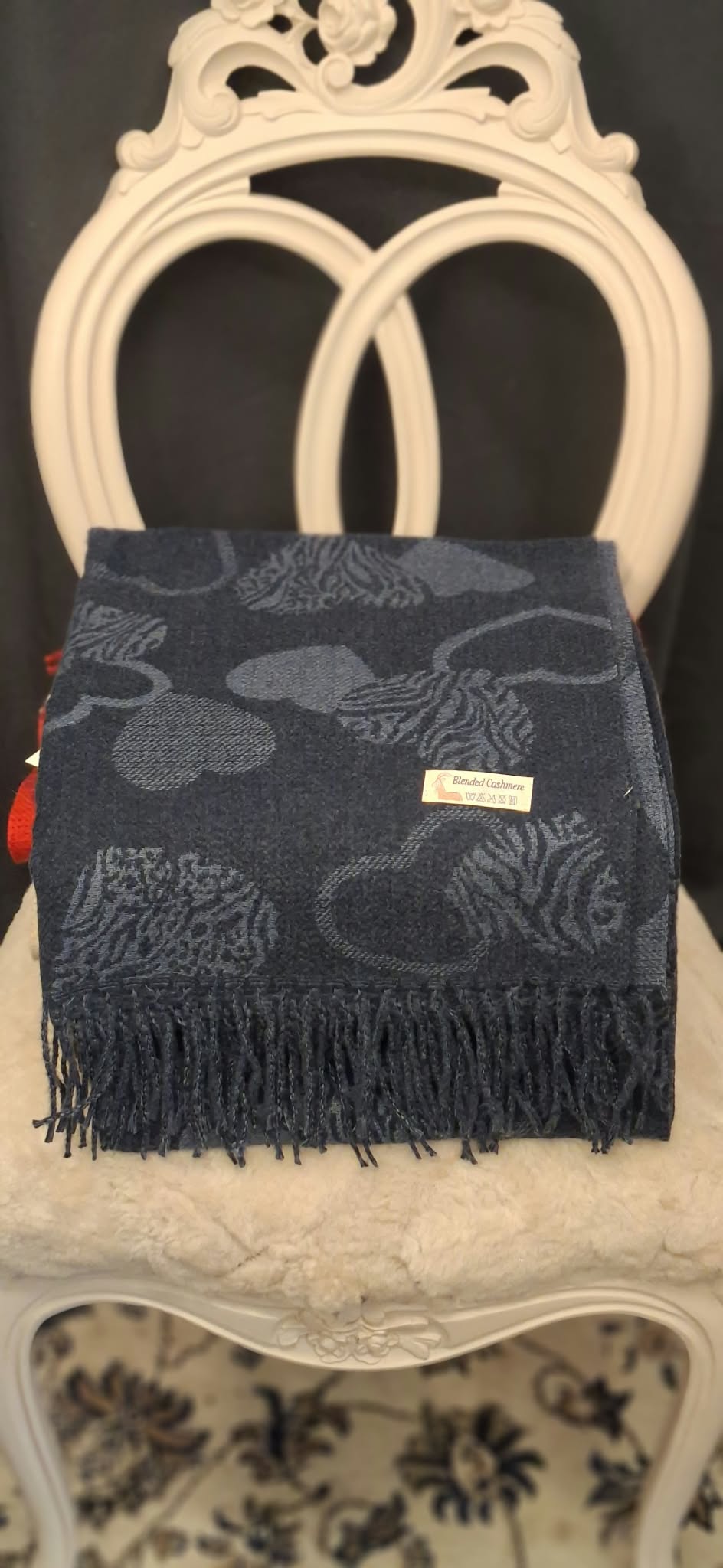 Hjärthalsduk med blandad Cashmere - finns i flera färger