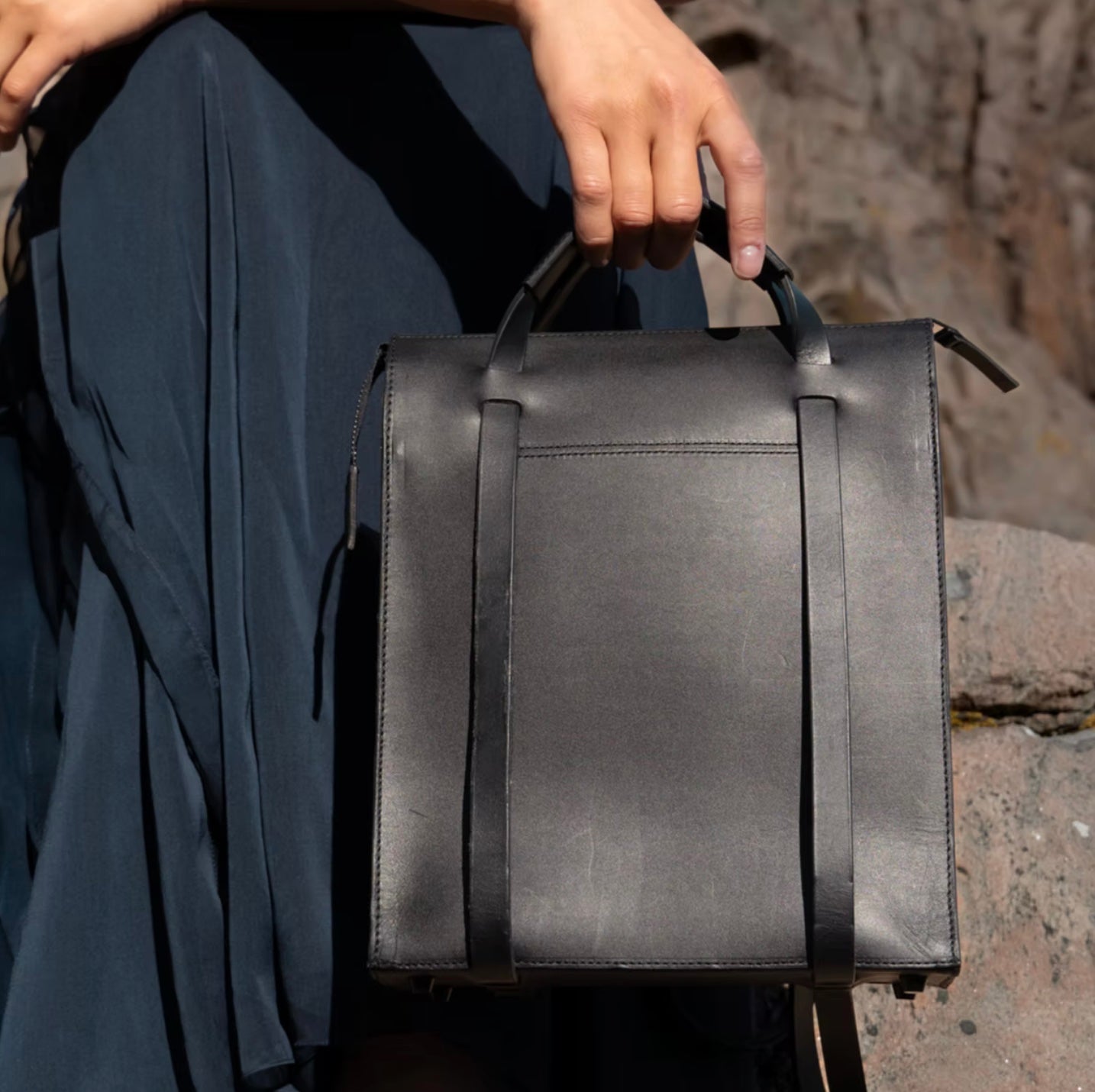 Pialin läderväska medium