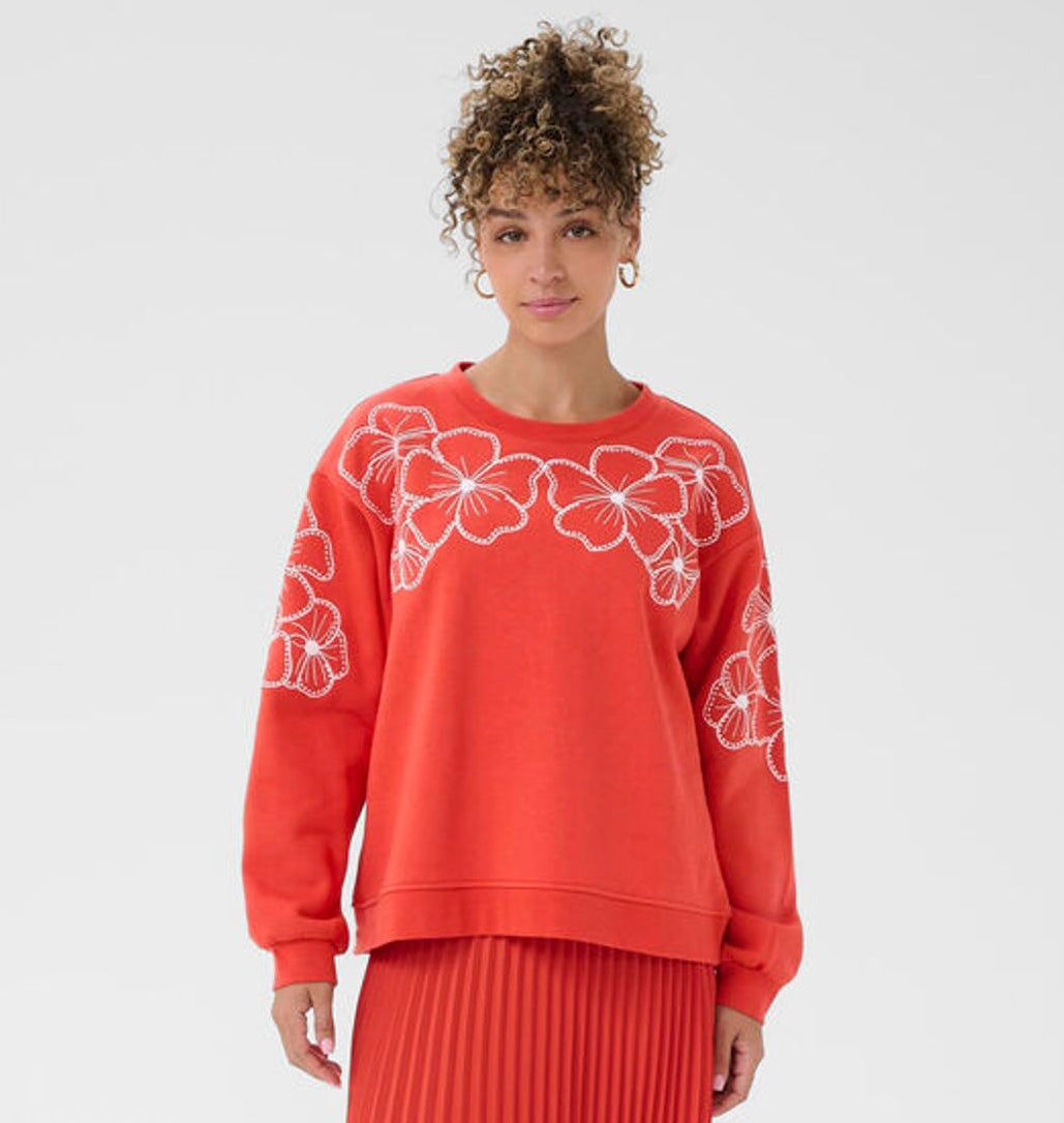 Daria sweatshirt med blommor
