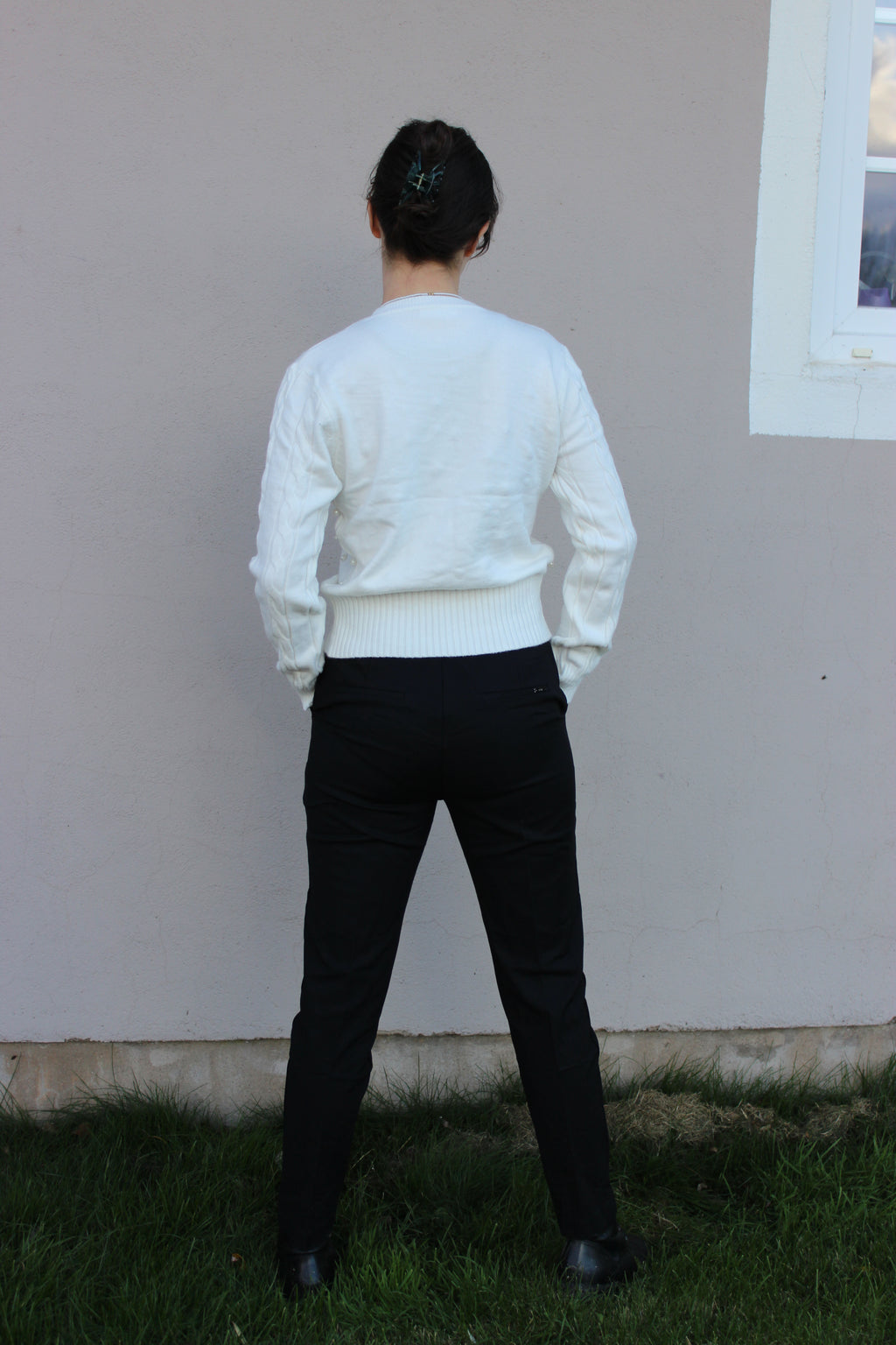 Mjuk tröja med pärlor